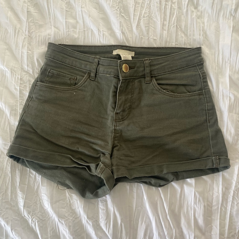 Army green shorts